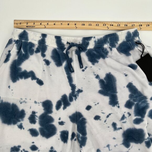 Jane & Delancey Womens Tie Dye Crop Jogger Pants Size 2X Blue White Drawstring - Picture 9 of 12